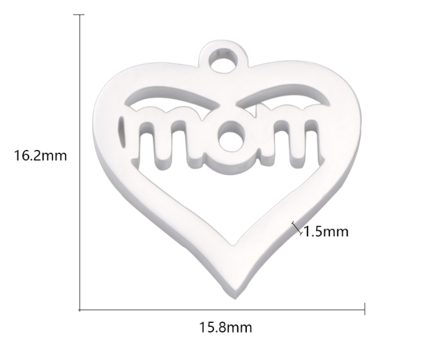 Dije Corazón Mom