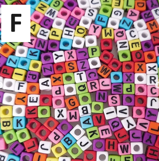 Letras Cuadrada Colores