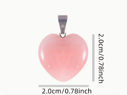 Dije Corazón (Cuarzo Rosa)