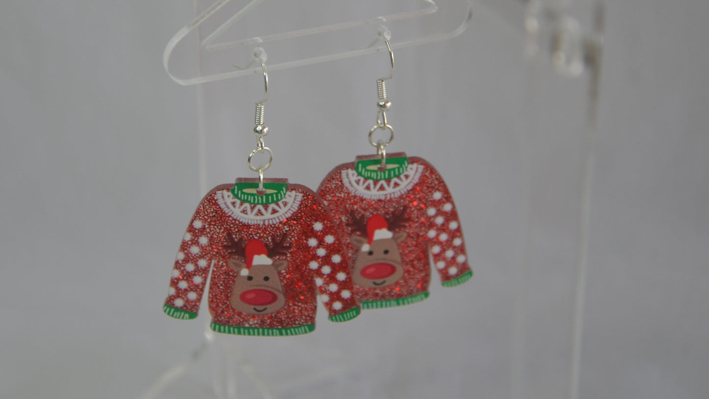 Aretes Navideños (Acrílico )