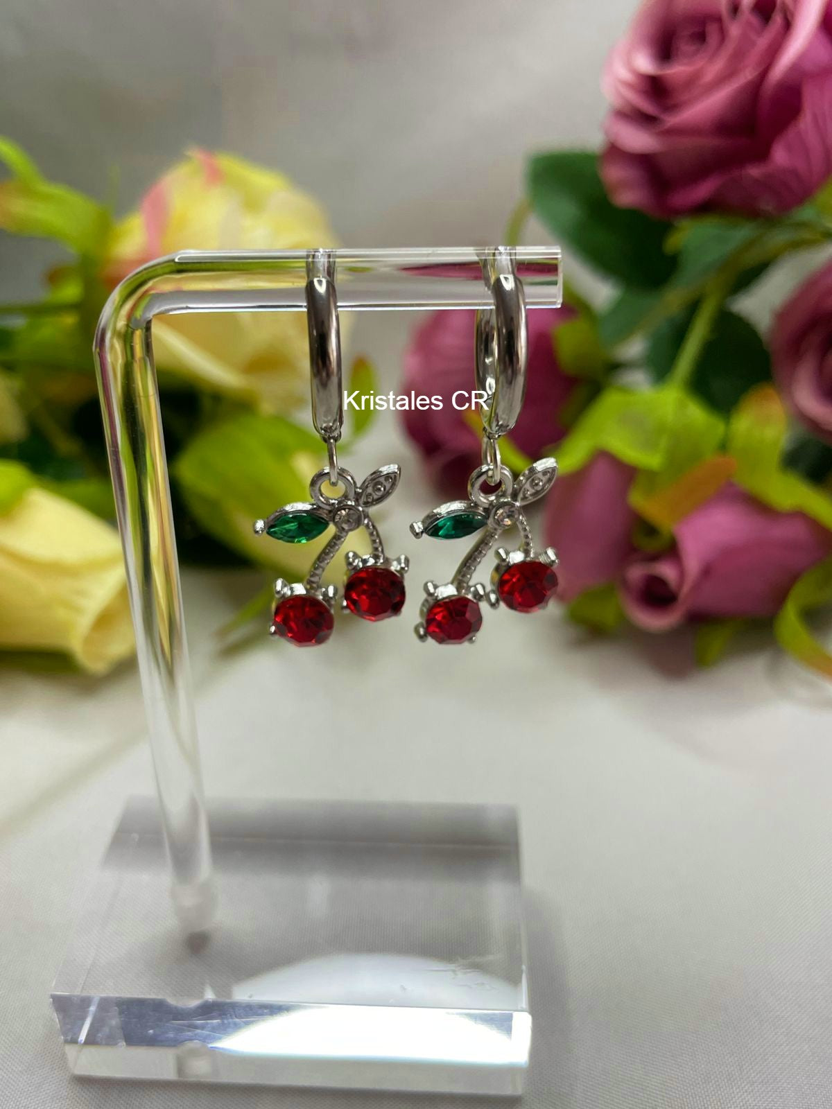Aretes de Cerezas (Plateado)