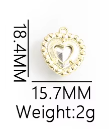 Dije Corazón con Perlitas