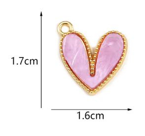 Dije Corazón con Borde Dorado