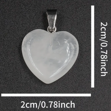 Dije Corazón (Cuarzo Blanco)