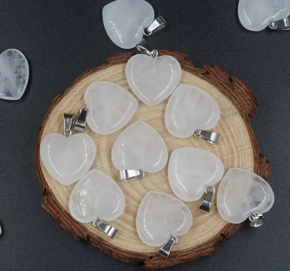 Dije Corazón (Cuarzo Blanco)