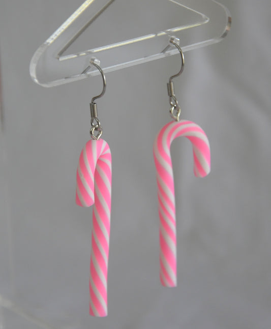 Aretes de Bastones Navideños