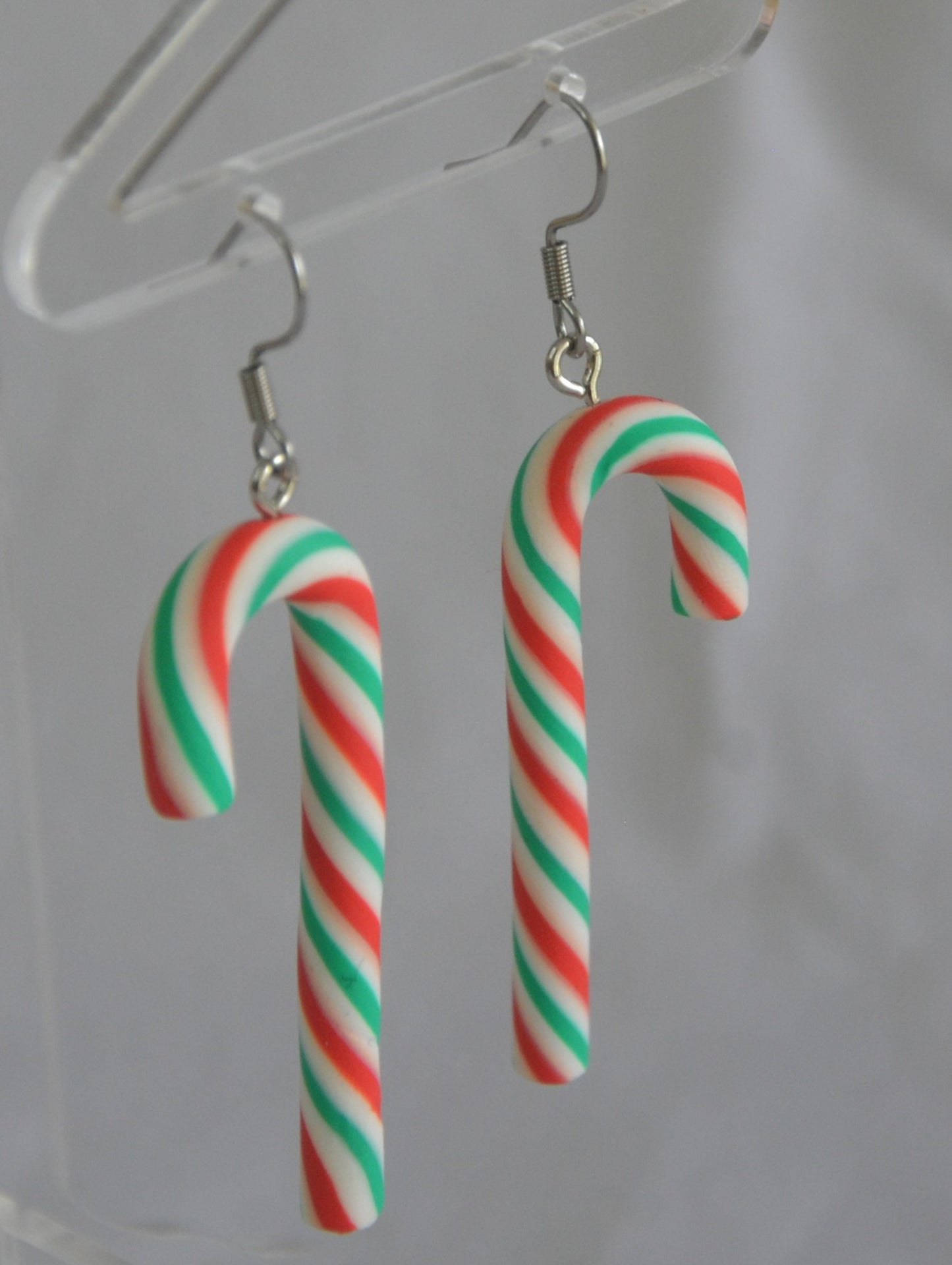 Aretes de Bastones Navideños