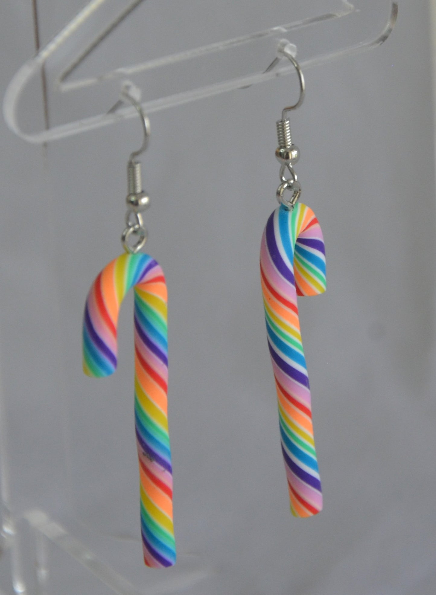 Aretes de Bastones Navideños