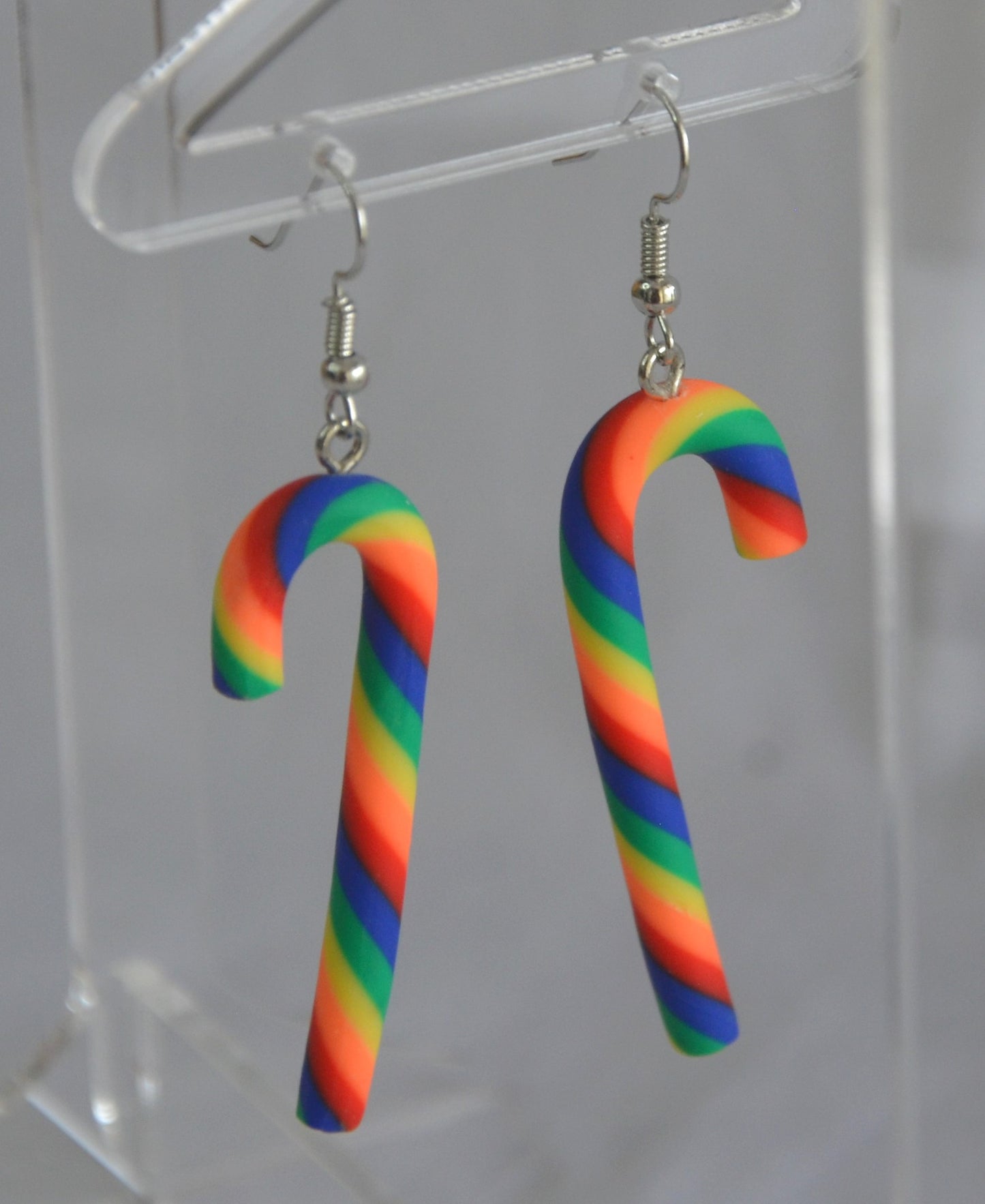 Aretes de Bastones Navideños