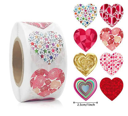 Sticker Corazones de Colores