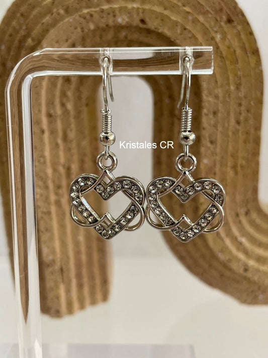 Aretes de Corazón Doble (Invertido)