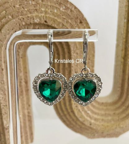 Aretes de Corazón (Plateado)
