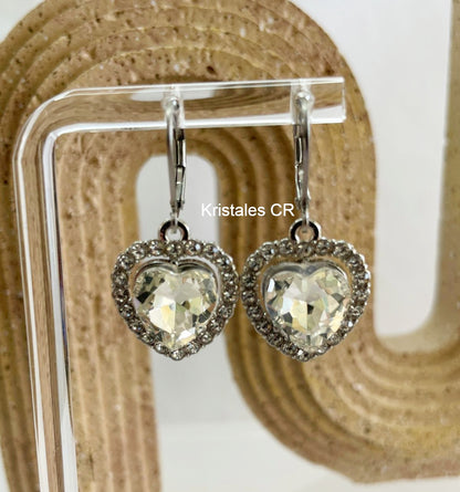 Aretes de Corazón (Plateado)