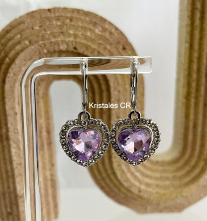 Aretes de Corazón (Plateado)