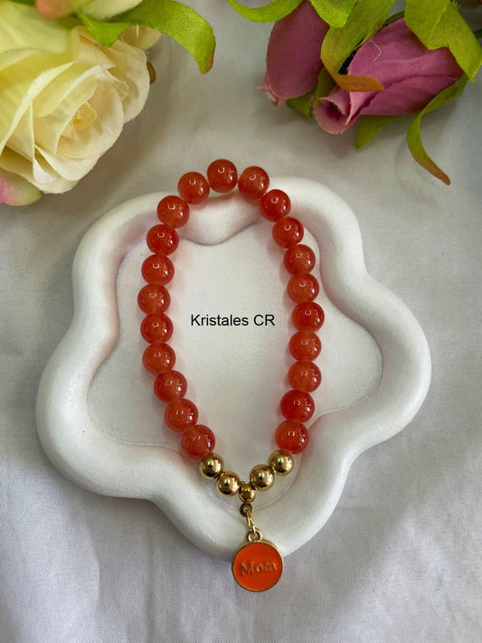 Pulsera "Mom" (Naranja)