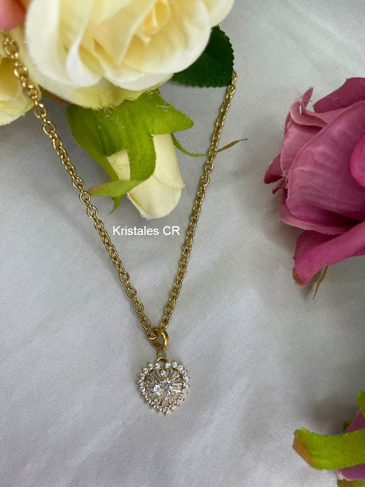 Collar de Corazón Brillante