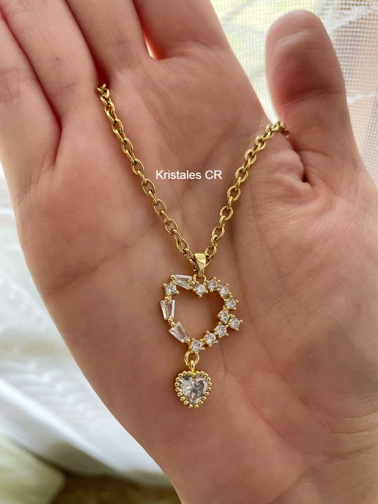 Collar de Dos Corazones