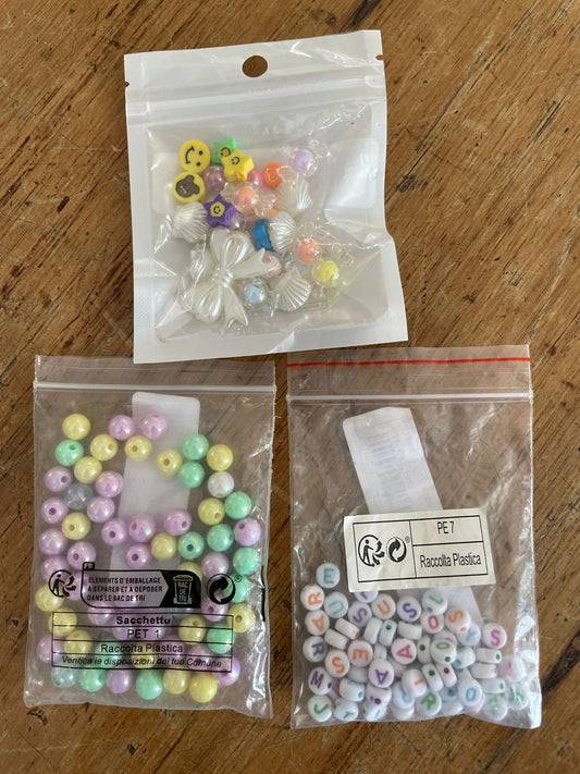 Mix abalorios y Eslabones de Cadena