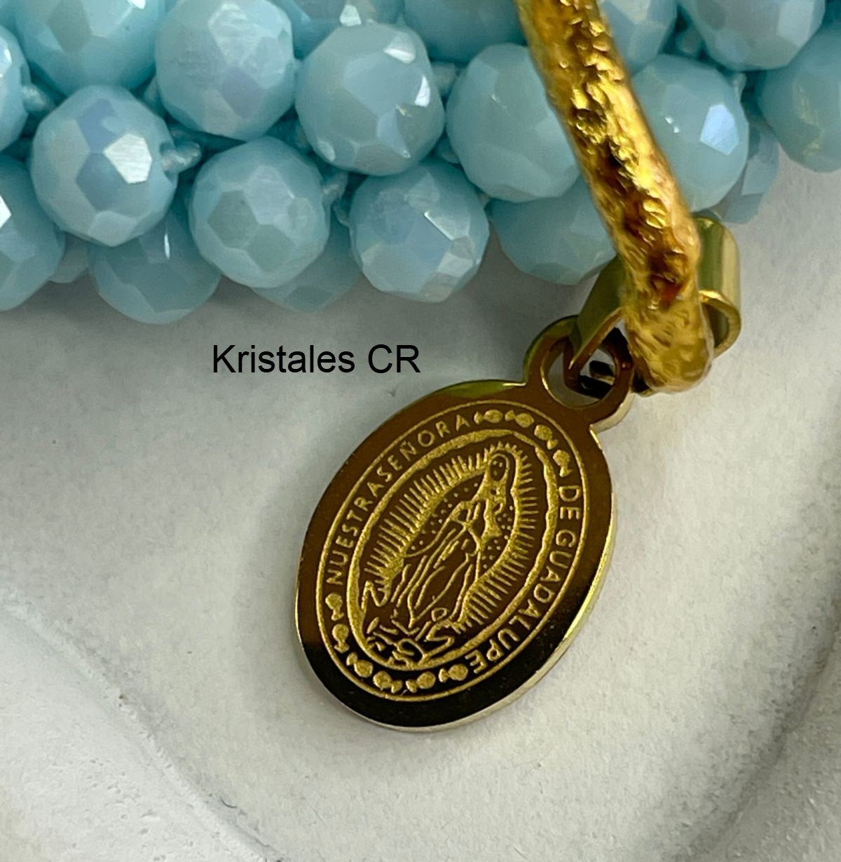 Pulsera Virgen de Guadalupe (Celeste)