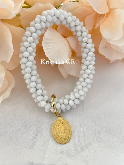Pulsera San Benito (Blanca)