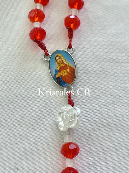 Rosary - Heart of Mary (Silver-plated)