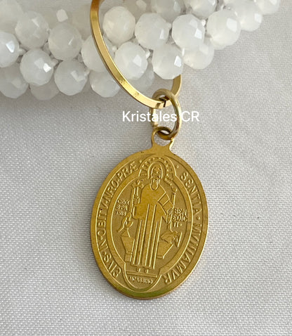 Pulsera San Benito (Blanca)