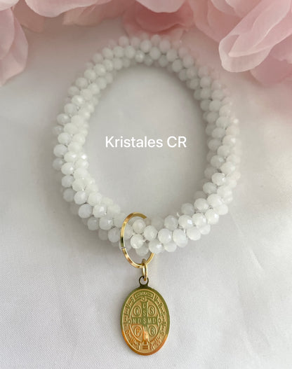 Pulsera San Benito (Blanca)