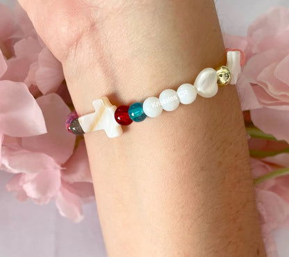 Pulsera de la Vida de Jesús (Verde Agua)