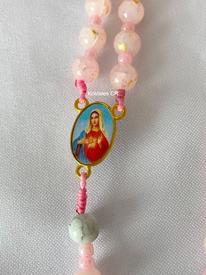 Rosarios para parejas - Set Rosado y Azul