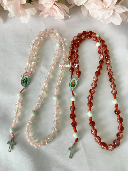 Rosarios para parejas - Set Rosado y Rojo
