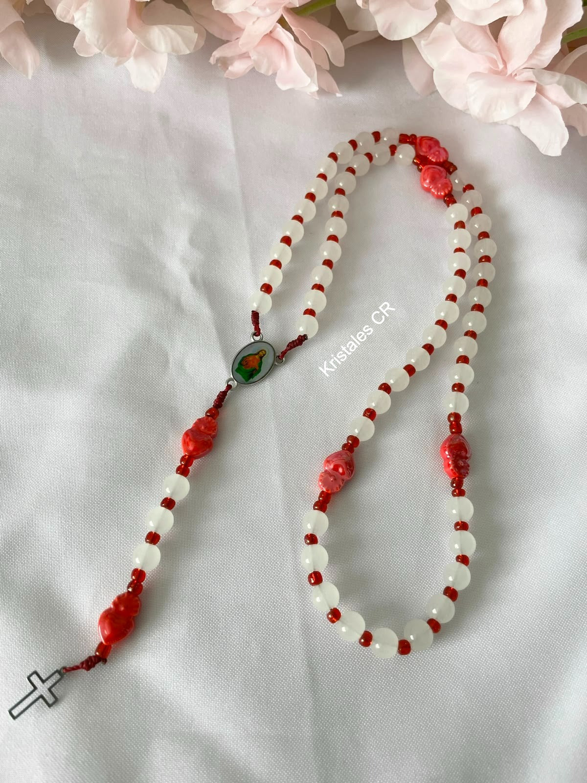 Rosario - Sagrado Corazón de Jesús (Plateado)
