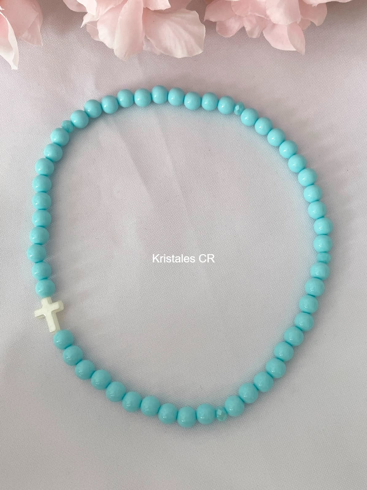 Rosario - Pulsera (Celeste)