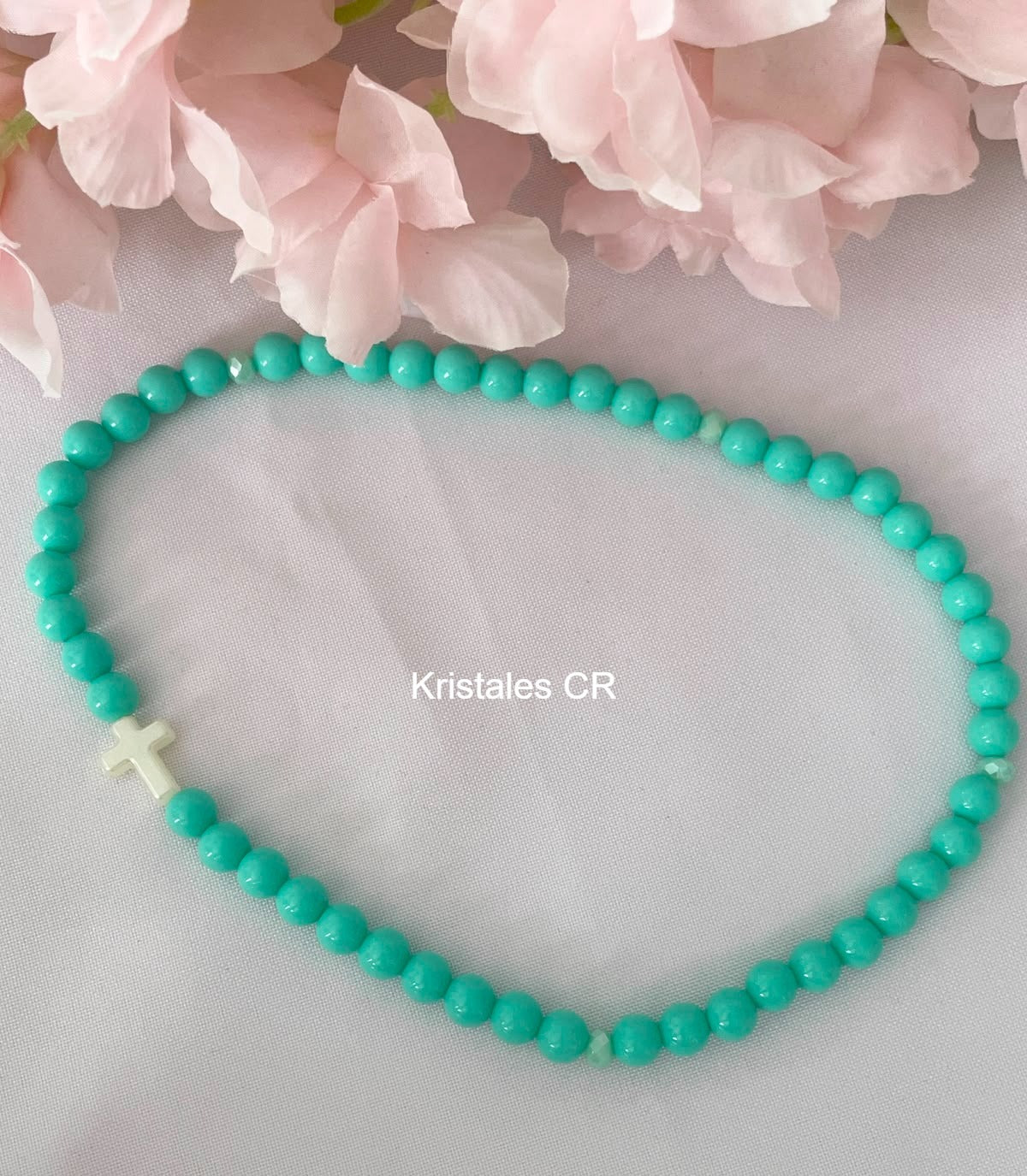 Rosario - Pulsera (Verde Agua)