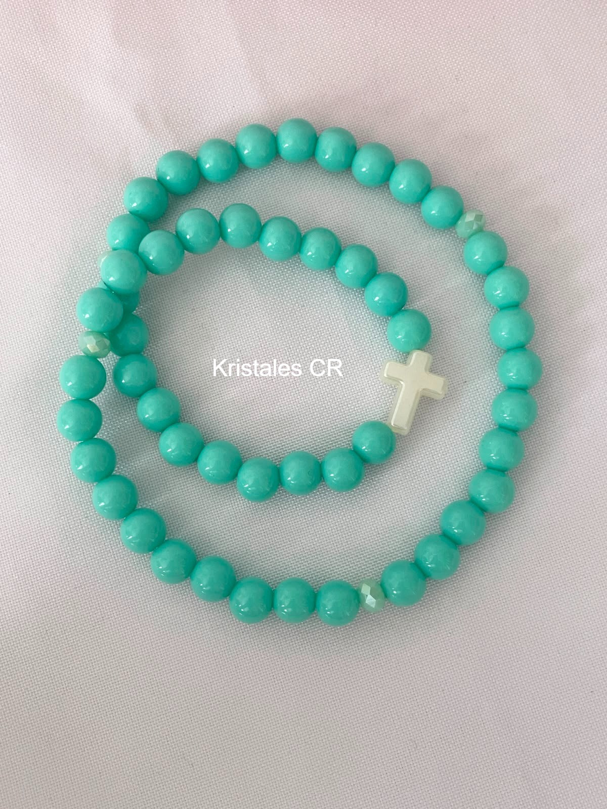 Rosario - Pulsera (Verde Agua)