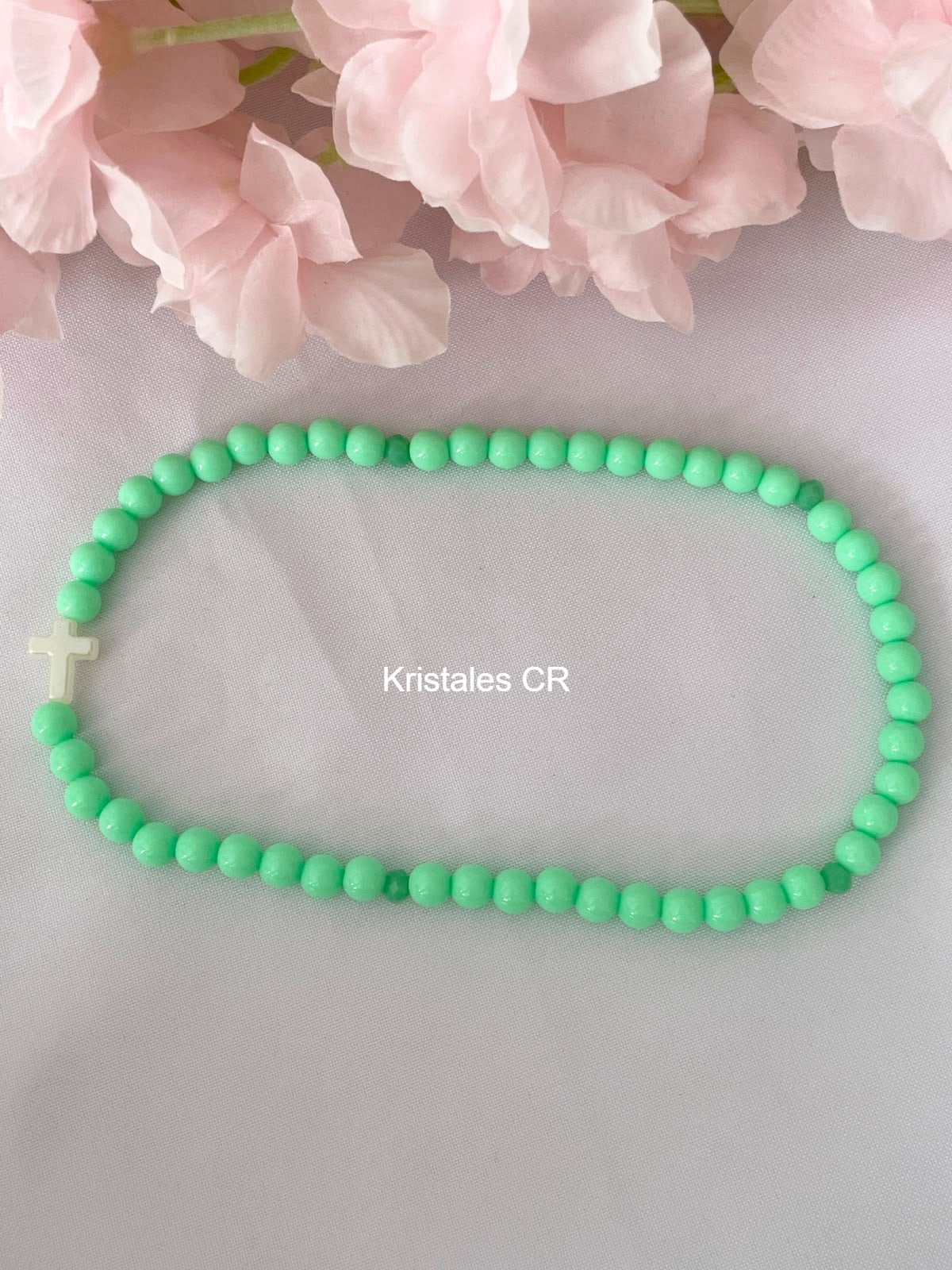 Rosario - Pulsera (Verde Claro)