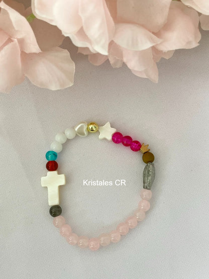 Pulsera de la Vida de Jesús (Rosado)
