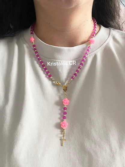 Rosario - Collar (Rosado)