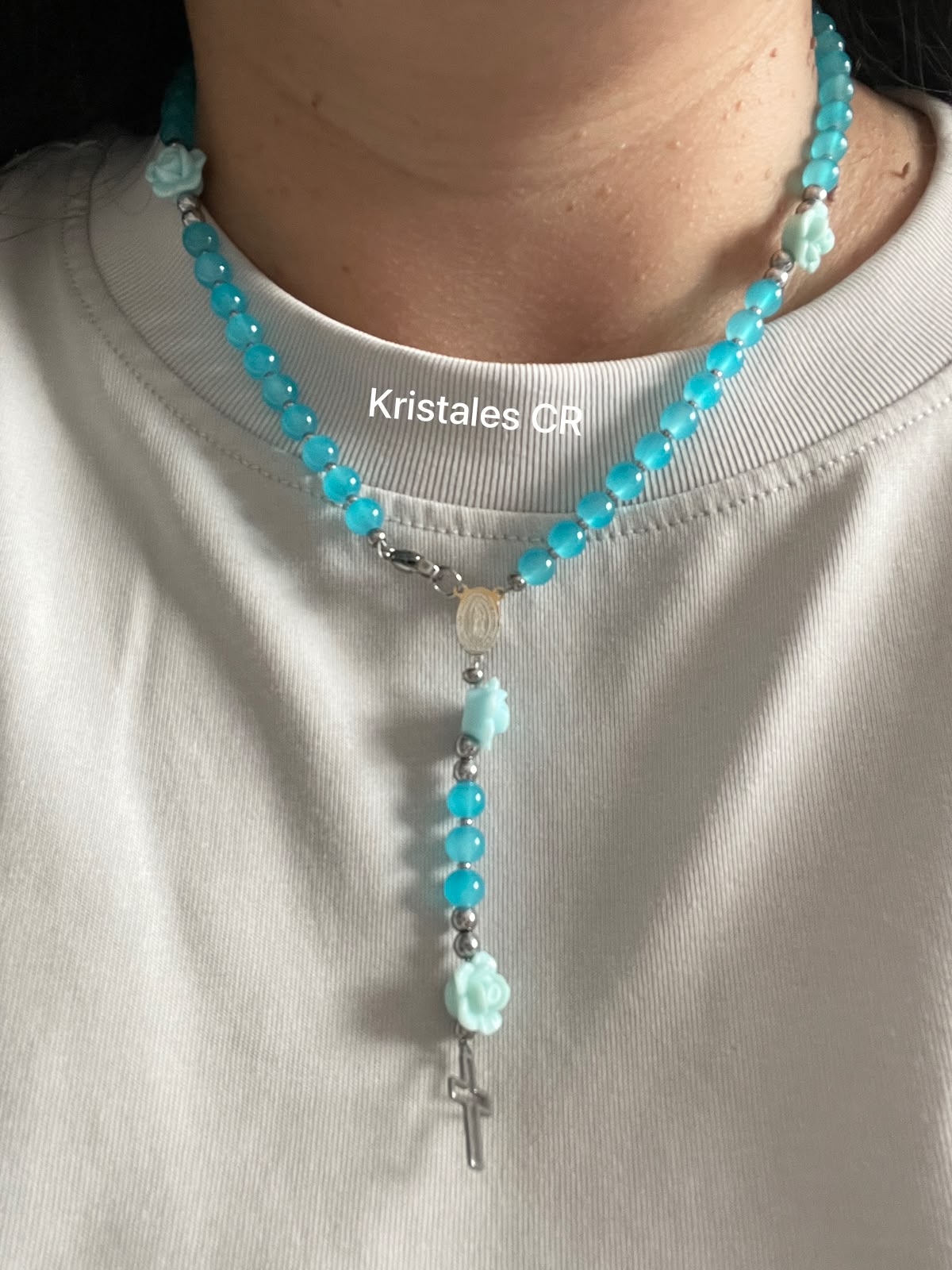 Rosario - Collar (Celeste)