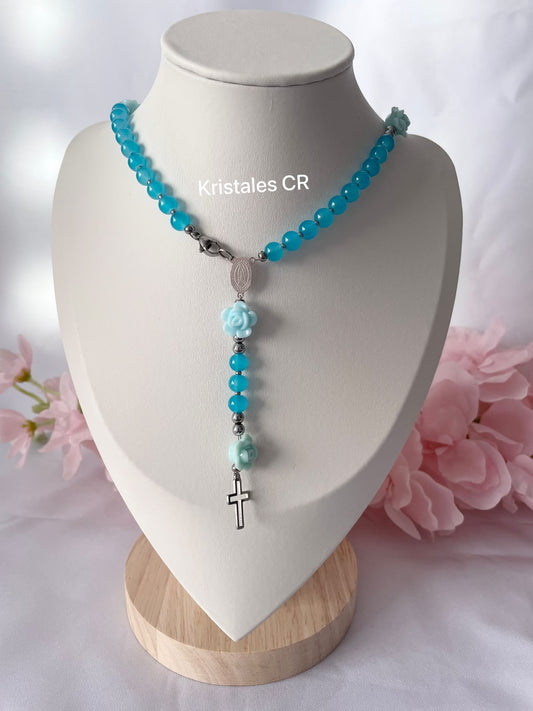 Rosario - Collar (Celeste)