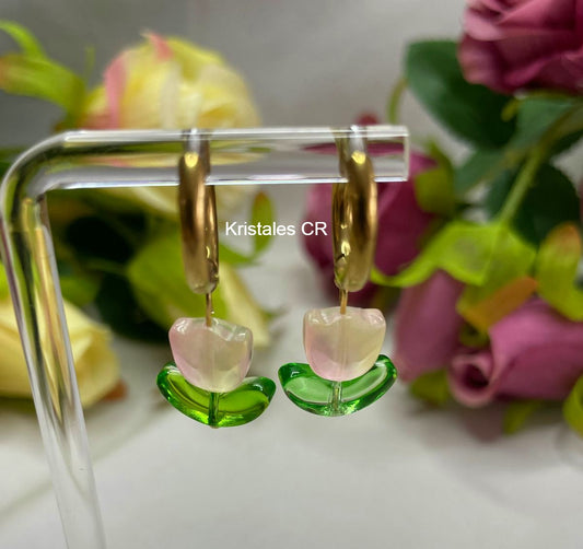 Aretes de Tulipan (Dorado)